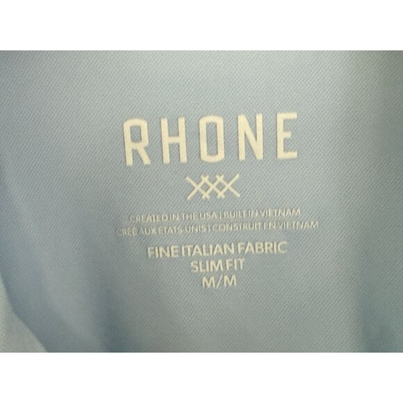 Rhone Mens Slim Fit Blue Button-Up Shirt Fine Italian Fabric M - Picture 3 of 6